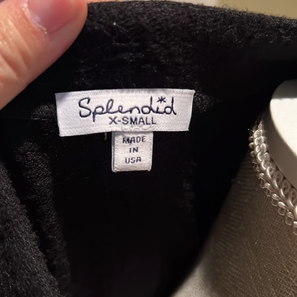 Splendid Black Open Front Cardigan - Picture 6 of 6